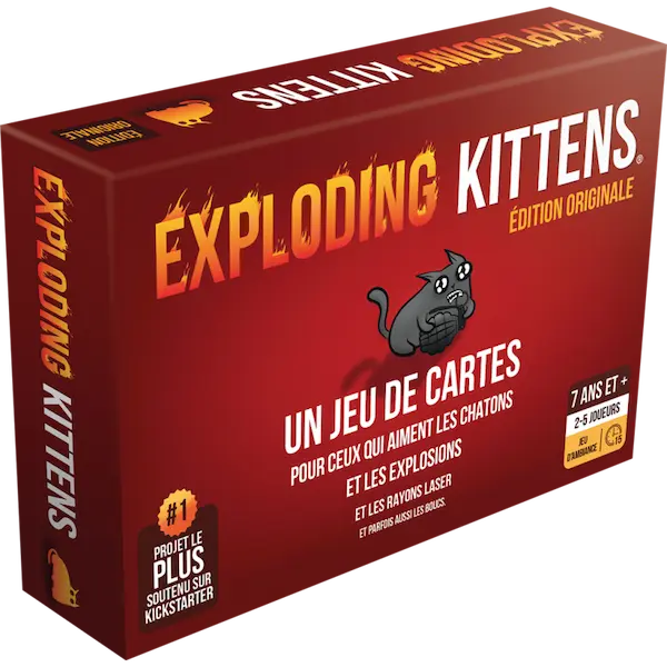 Illustration de Exploding Kittens : édition originale.